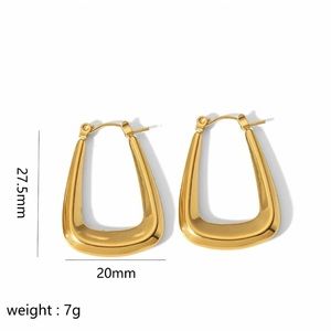 Geometric Statement 18k gold plated stainless Stud Earrings